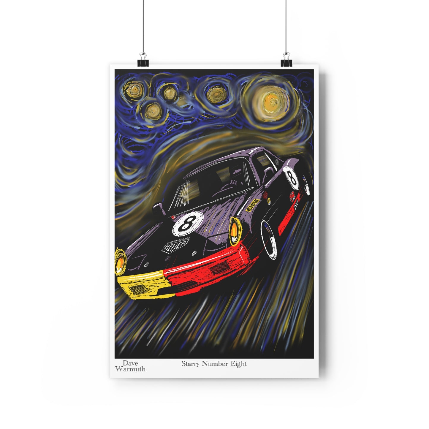 Starry Number Eight Poster 24x36